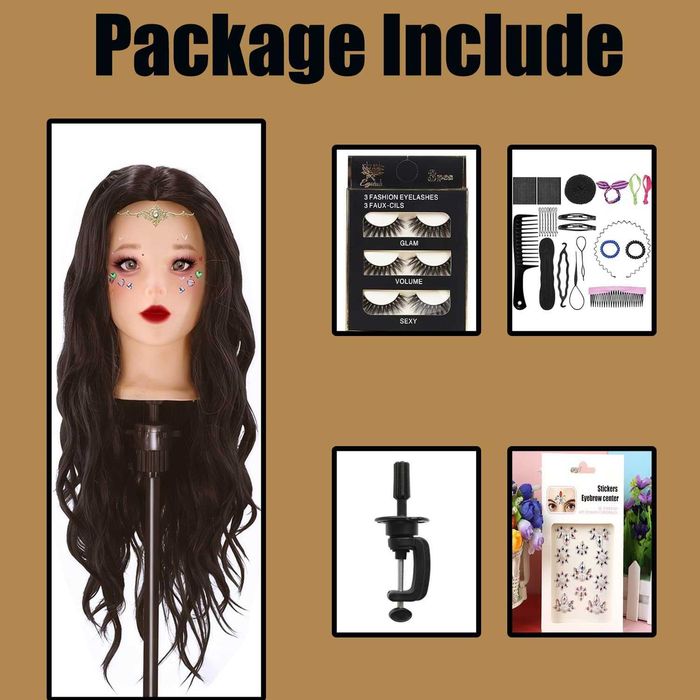 Główka Fryzjerska NOWA Ciemne Włosy