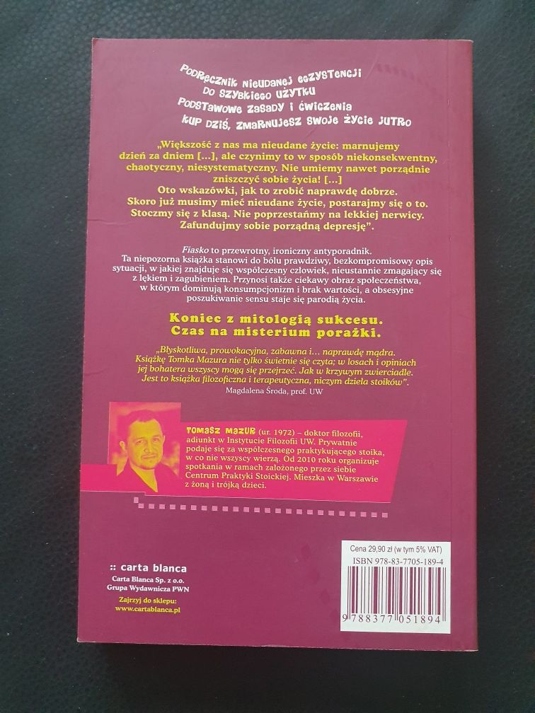 Fiasko. Podręcznik nieudanej egzystencji Tomasz Mazur