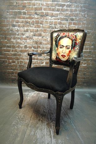 Fotel ludwik loft glamour Frida Kahlo