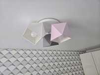 Lampa dziecięca potrójna diament plafon