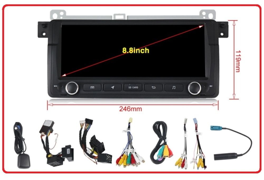 Магнитола BMW Е46 Android, GPS, USB, 4G, CarPlay