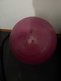 Bola de Ginástica e Pilates Tamanho 2 Resistente 65 cm Rosa  + bomba