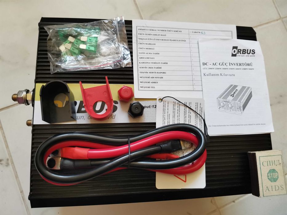 Інвертор ORBUS ORMS2500 справжніх чесних 2500 Вт 12 В 220 В новий