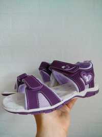 Sandały sandałki fioletowe skóra Cleve 31 21,00cm