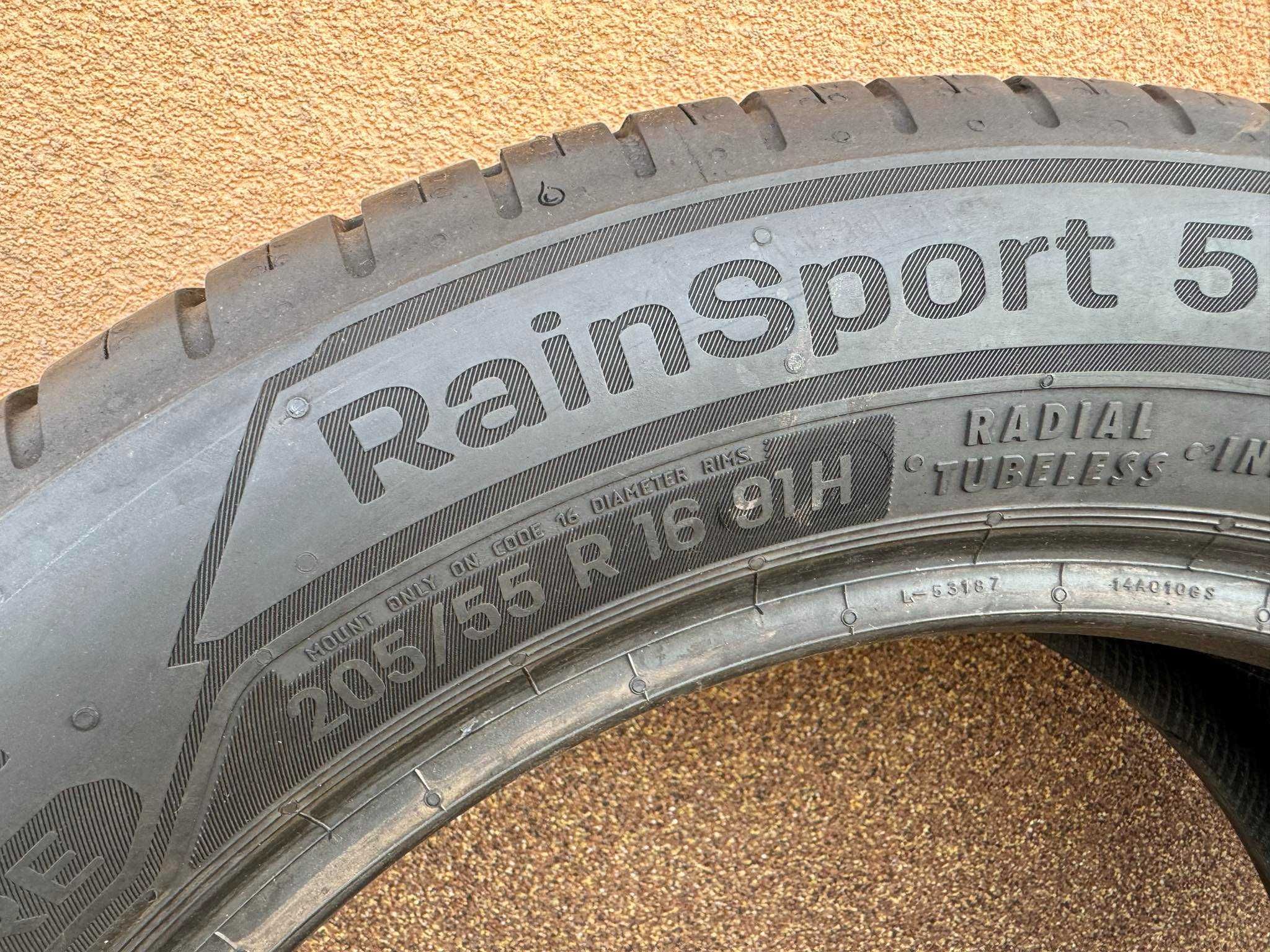 Opony letnie Uniroyal Rain Sport 5 205/55 R16 91 H jak nowe.