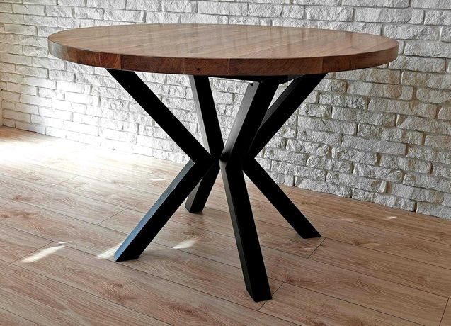 Stół okrągły rozkładany drewno dębowe