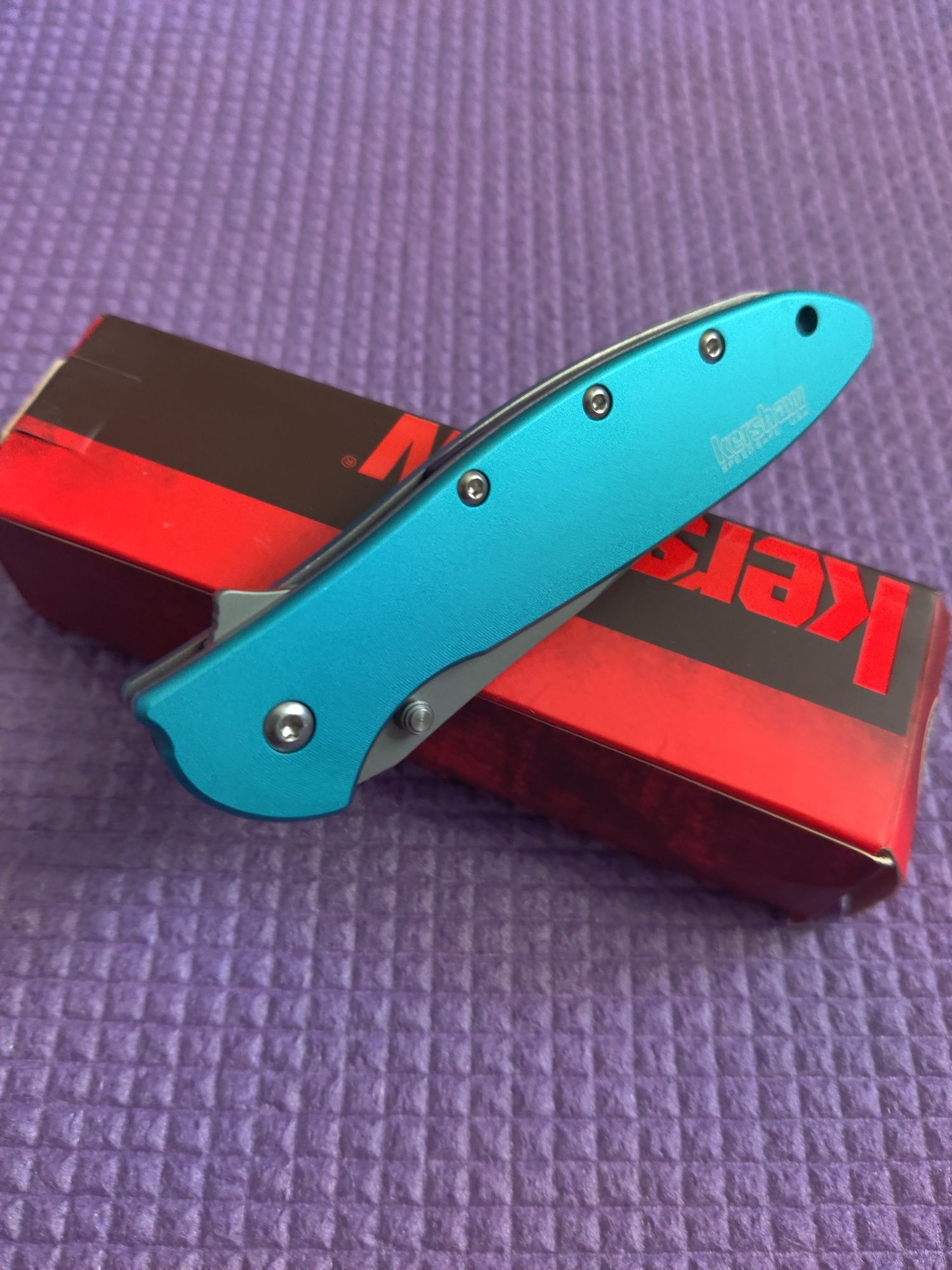 Нож новый оригинал из США Kershaw Leek Teal Steel