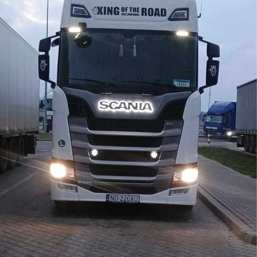 Podświetlany napis Logo led scania