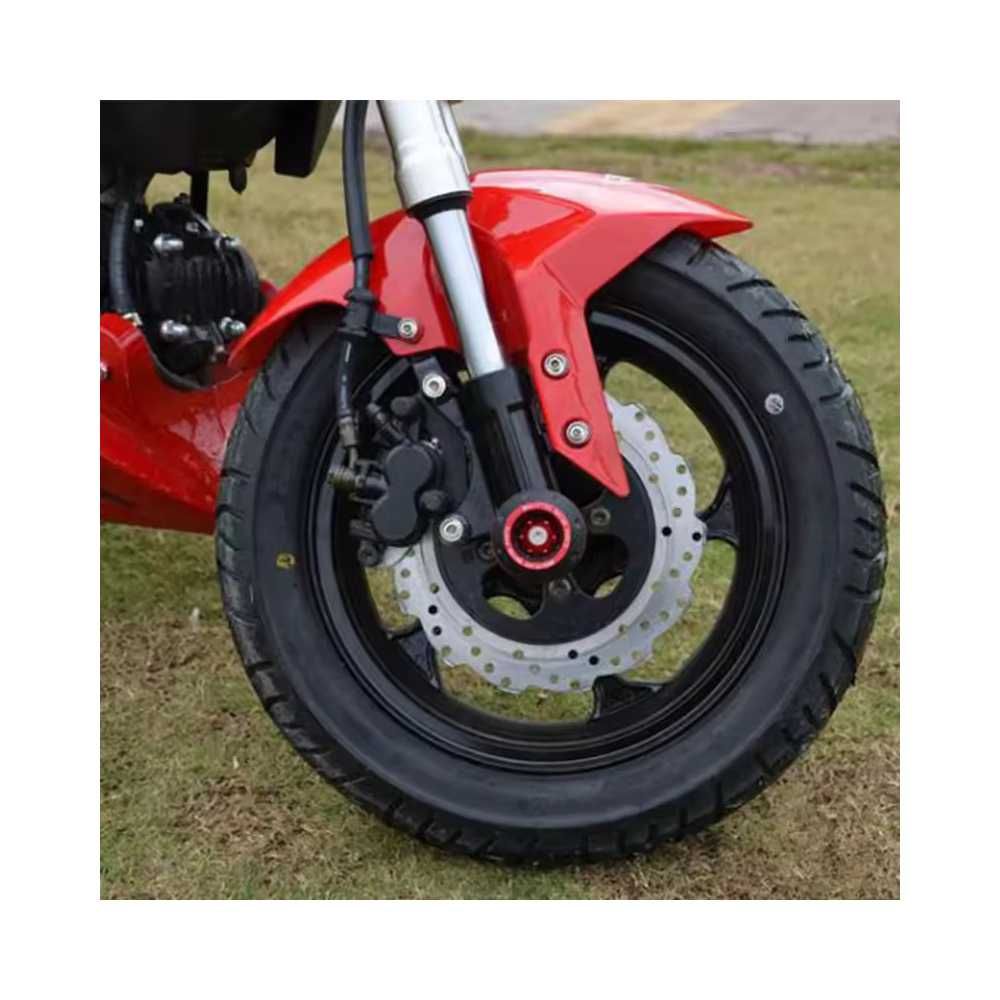 Proteções anti-queda universais para roda dianteira de motos