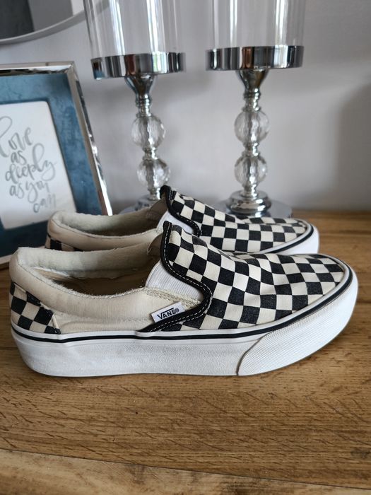 Trampki Vans 39 w kratkę platforma