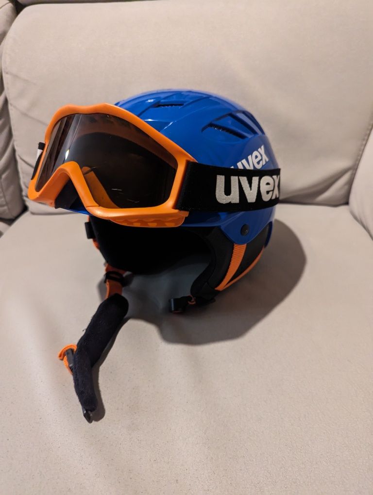 Kask narciarski + gogle (UVEXl