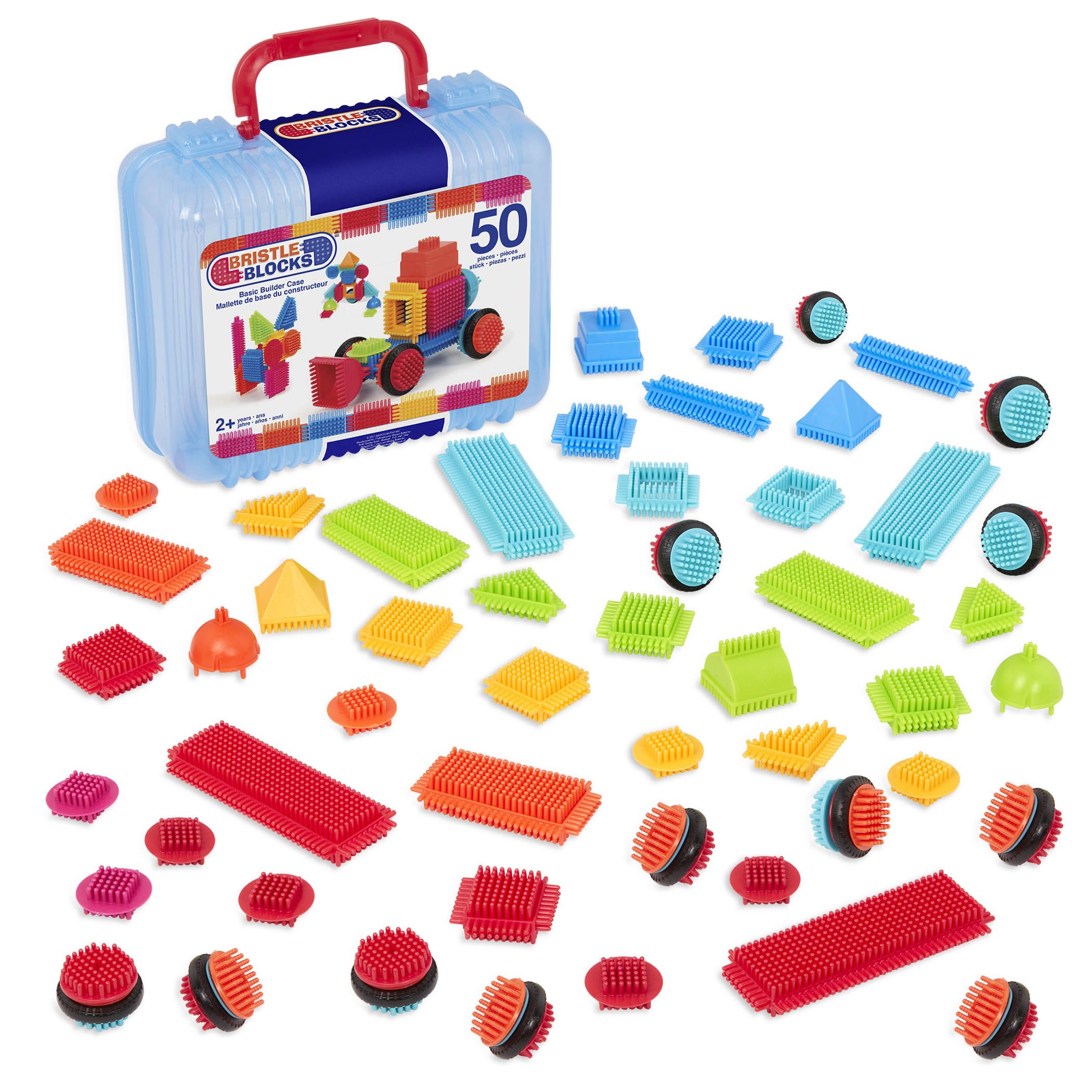Klocki jeżyki - 50 elementów w walizce