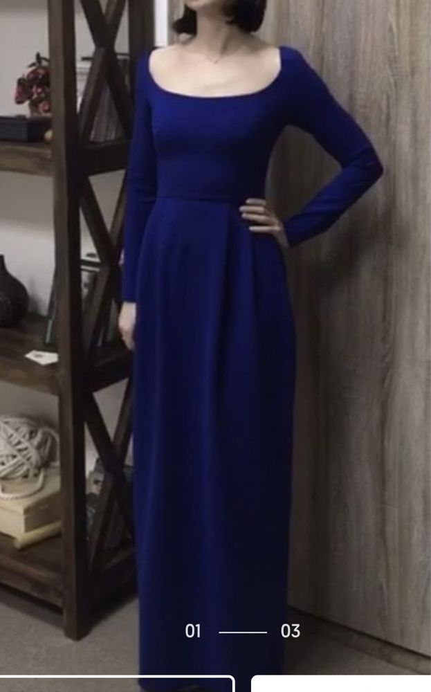 Платье Isabel Garcia,синее длинное макси,сукня синя