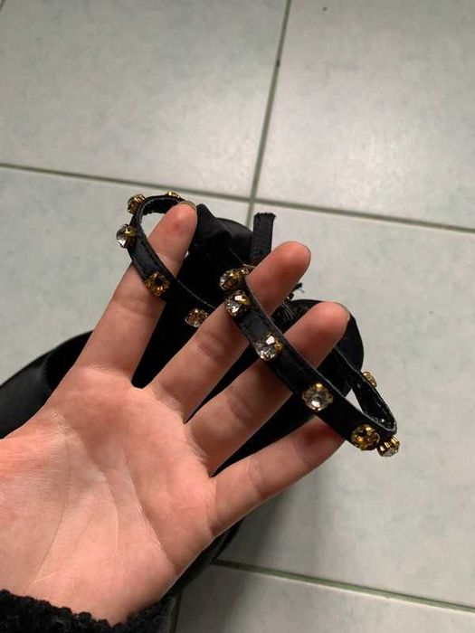 Buty Platformy Wysokie Czarne Bratz Koturny Ala Versace 37