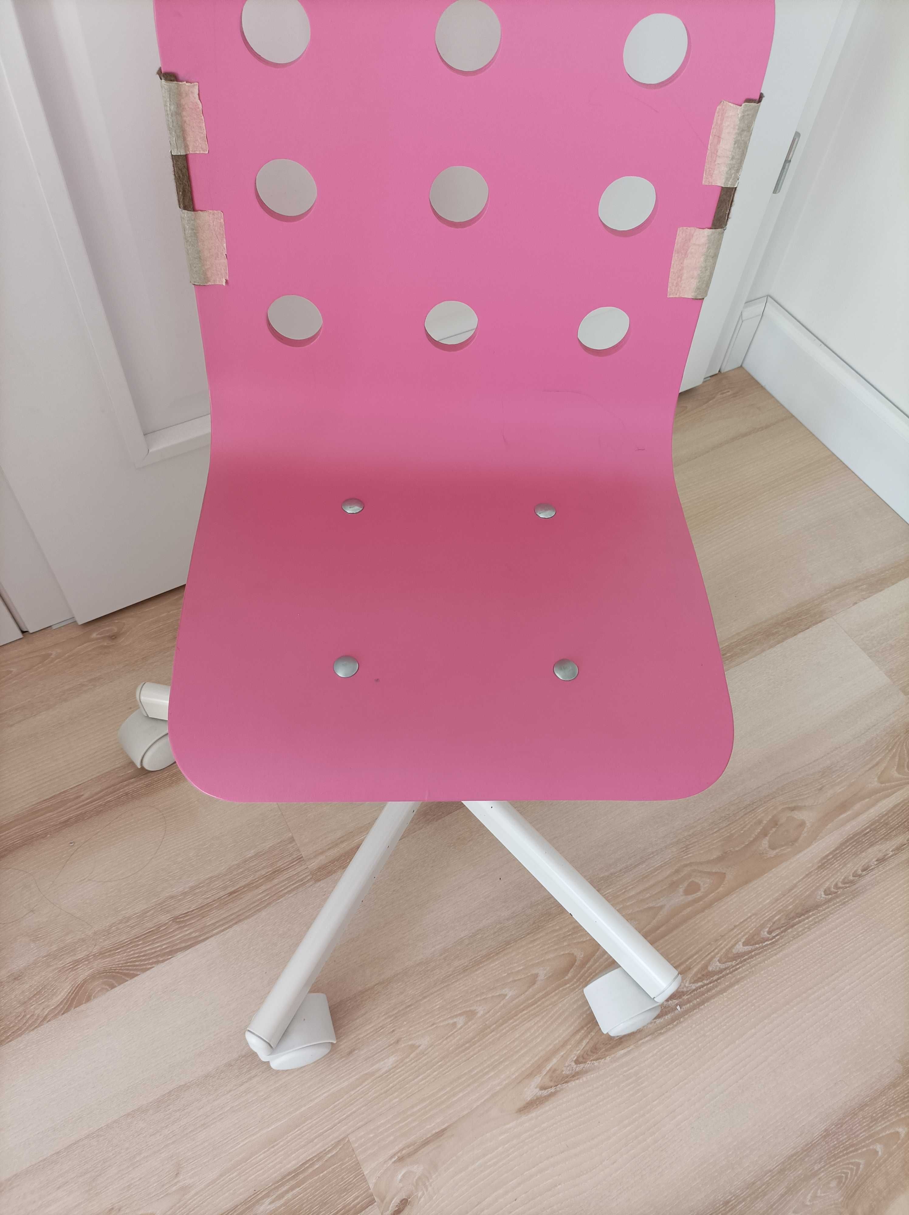 IKEA - PÅHL Biurko, biały/rużowy 96x58 +krzesełko biurowe różowe IKEA
