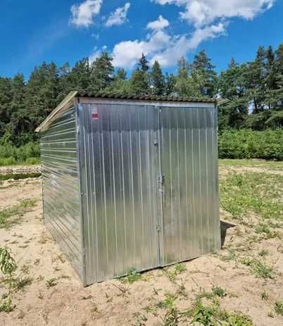 GARAŻ blaszany Blaszak Schowek Garaż budowlany Garaże blaszane BUDOWA