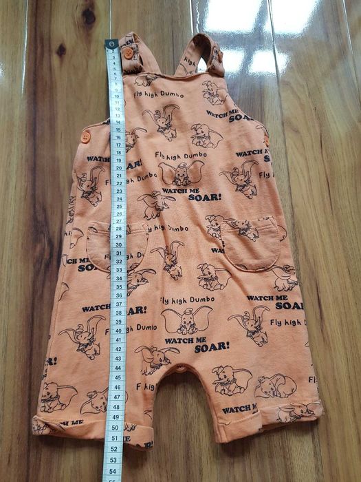 Pomarańczowe ogrodniczki słonik Dumbo DISNEY Baby 12-18  80-86cm