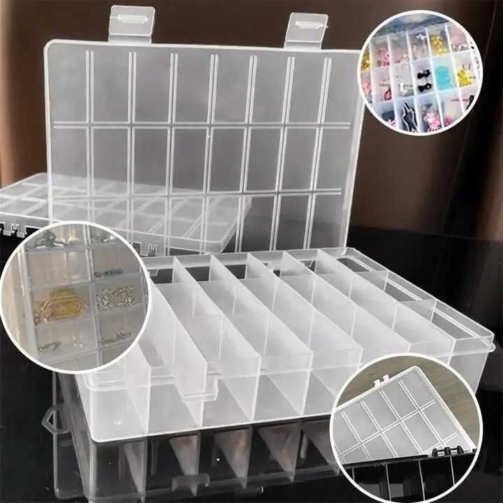 Organizer 24 przegródki 3 pojemnik OR3 19,5 x 13 x 3,6cm na drobiazgi
