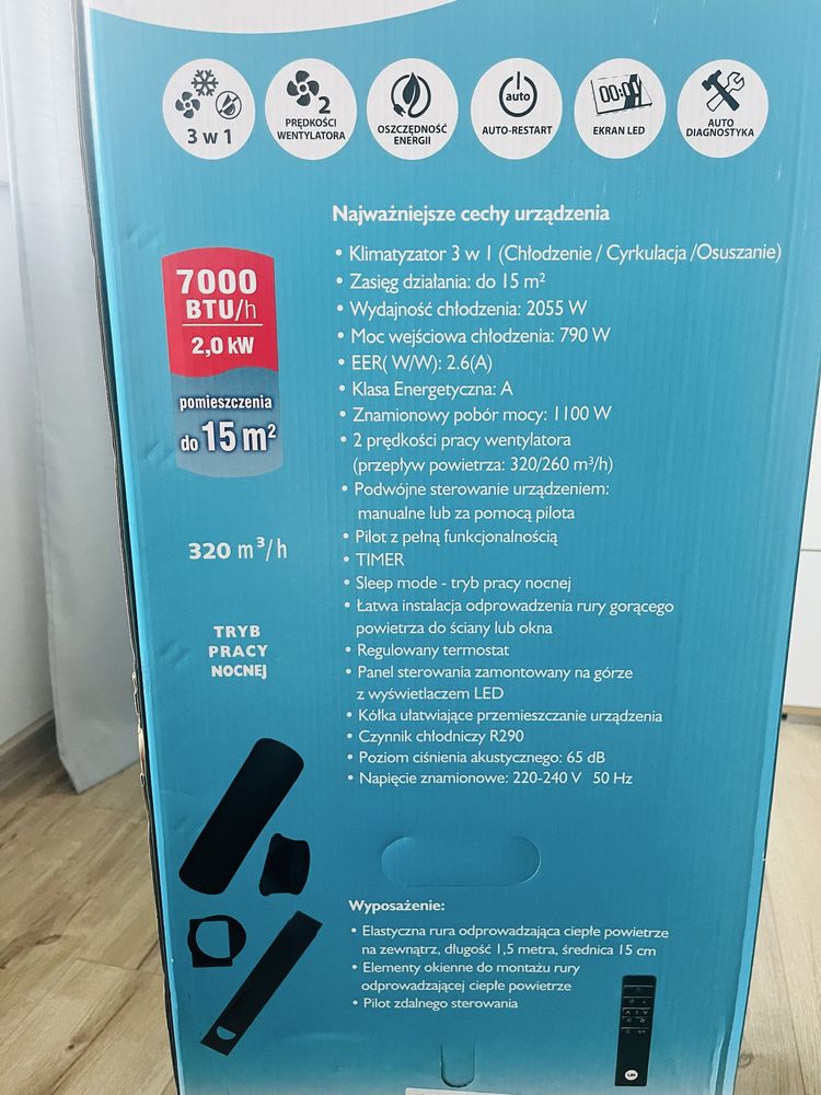 Klimatyzator LIN TAC-07 CPB/PSL czarny