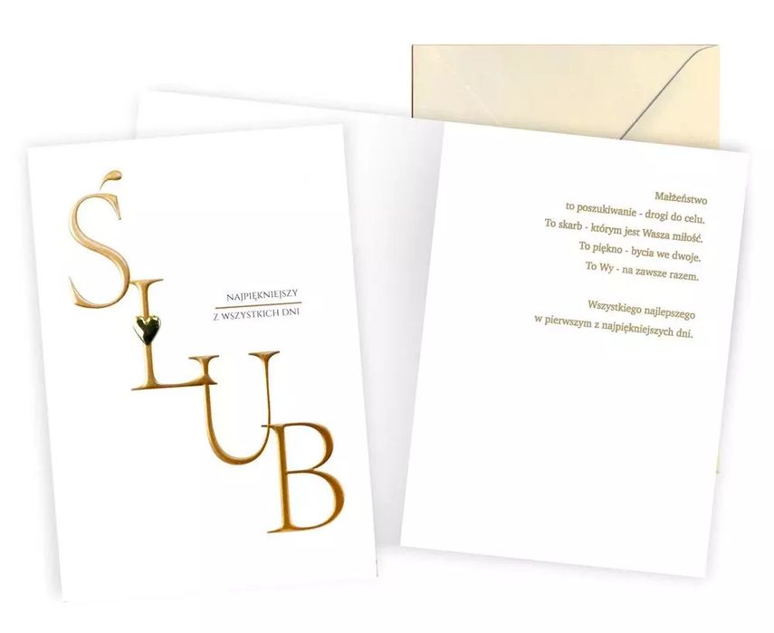 Karnet Ślub. Kukartka