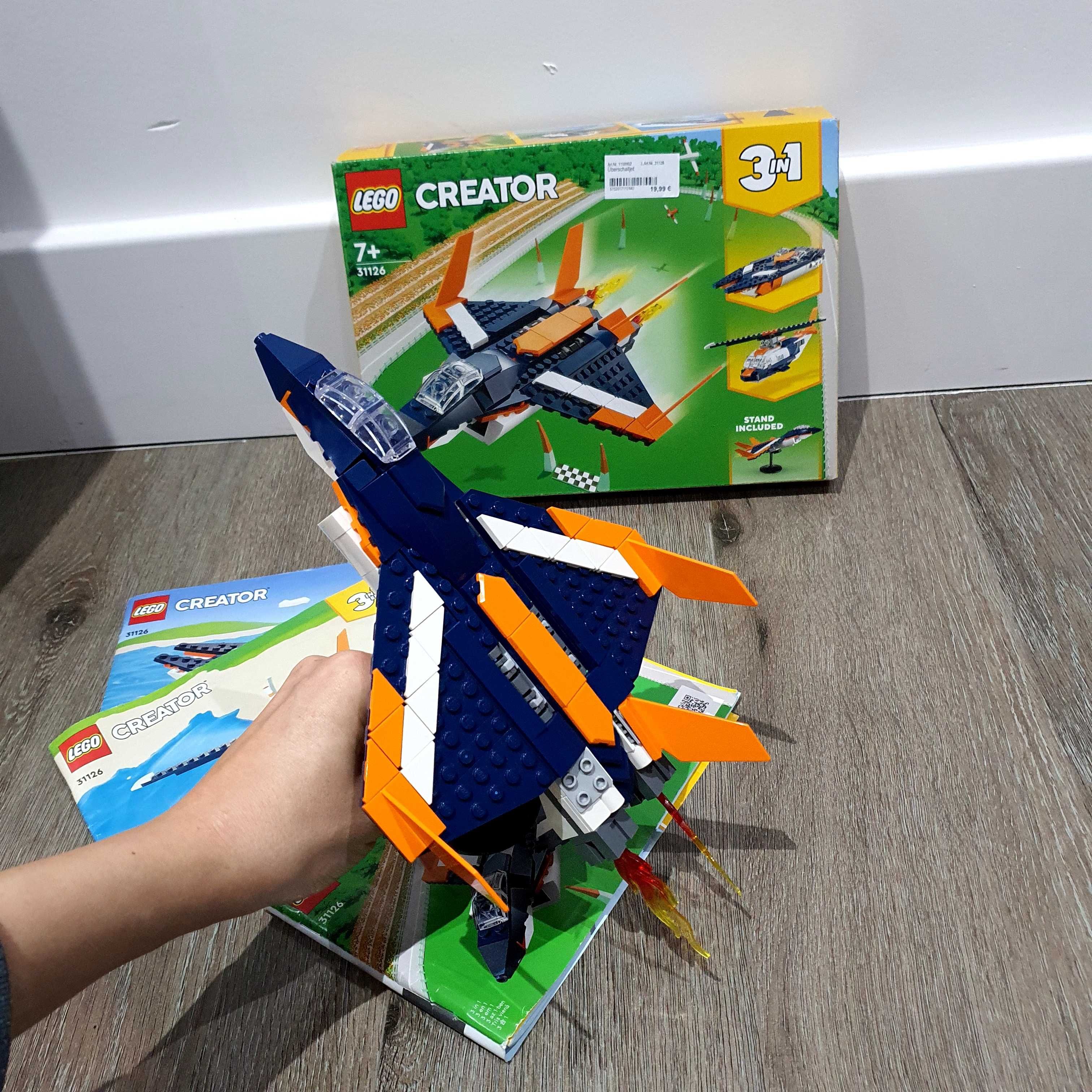 Великий LEGO Creator Надзвуковий літак 3в1(човен,літак,вертоліт)