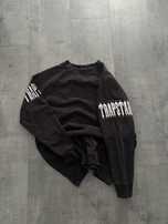 Trapstar czarna boxy bluza bez kaptura crewneck drip drill