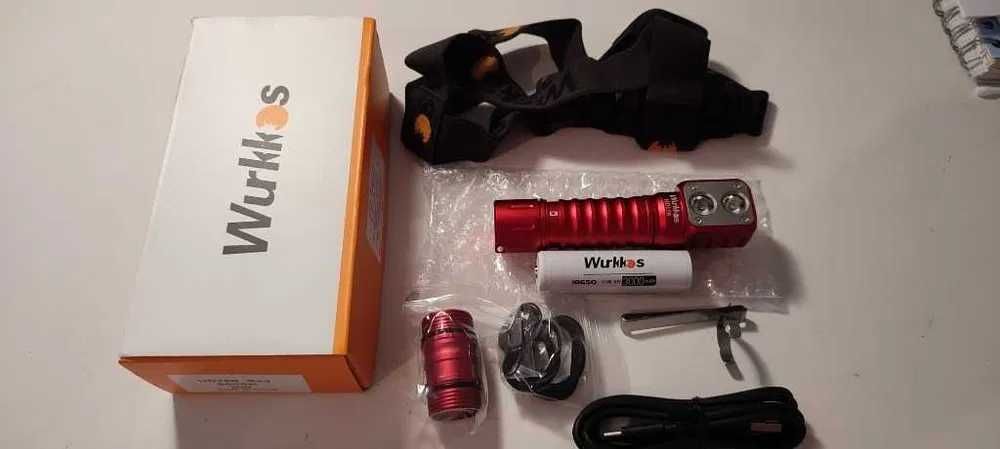 latarka Wurkkos HD15R 2x LED dioda biała + czerwona USB-C + ORI AKU