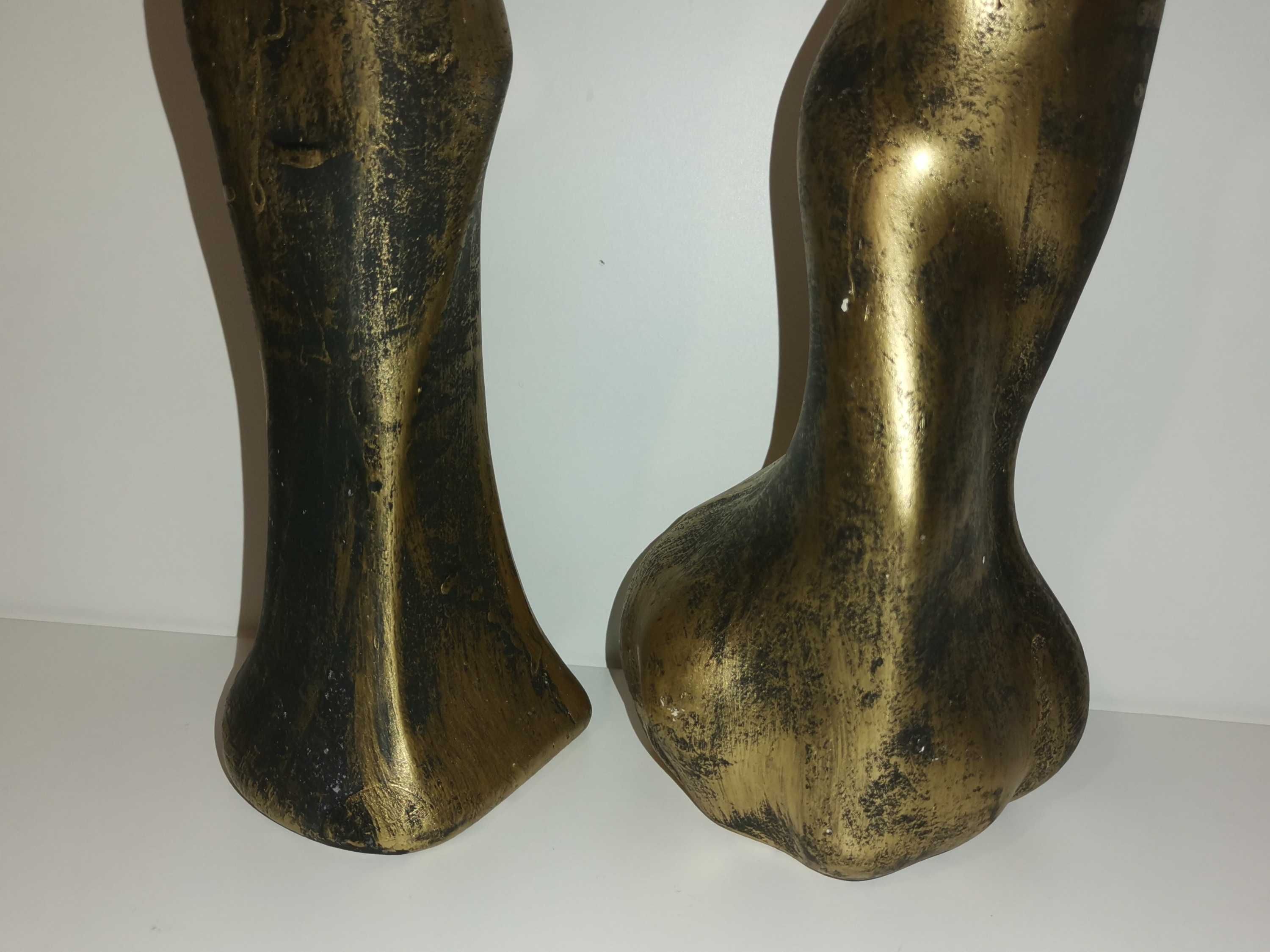 Figurki - klasyczna ozdoba, stare złoto, ceramika, kobieta i mężczyzna