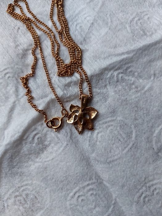 Золотий ланцюжок+кулон 583п.Срібні прикраси 925проба нові.