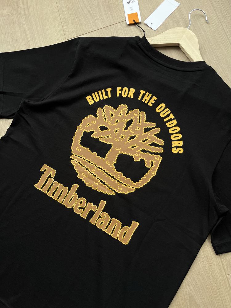 Оригінал Timberland (S) Back Logo Футболка Нова Чоловіча Новая Черная