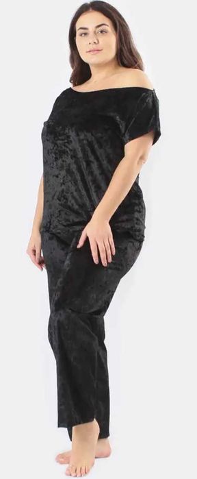 Велюровий комплект футболки та штани для дому та сну 46/48/50/52/54/56