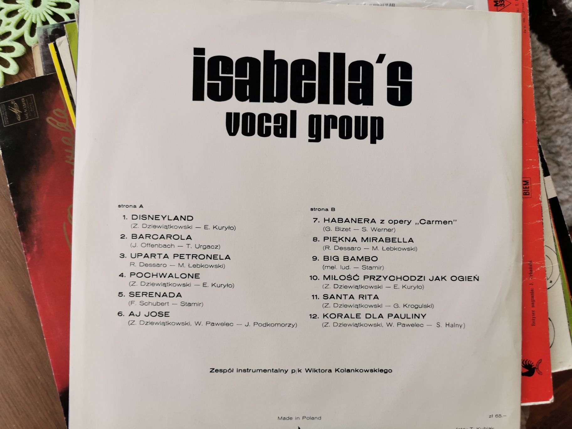 Isabellas's vocal group plyta winylowa