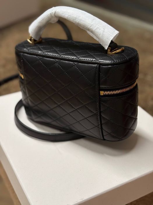 YSL сумка чорна в білом покуванні