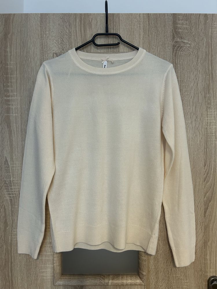 Beżowy kremowy ecru sweterek cashmere Sinsay nowy