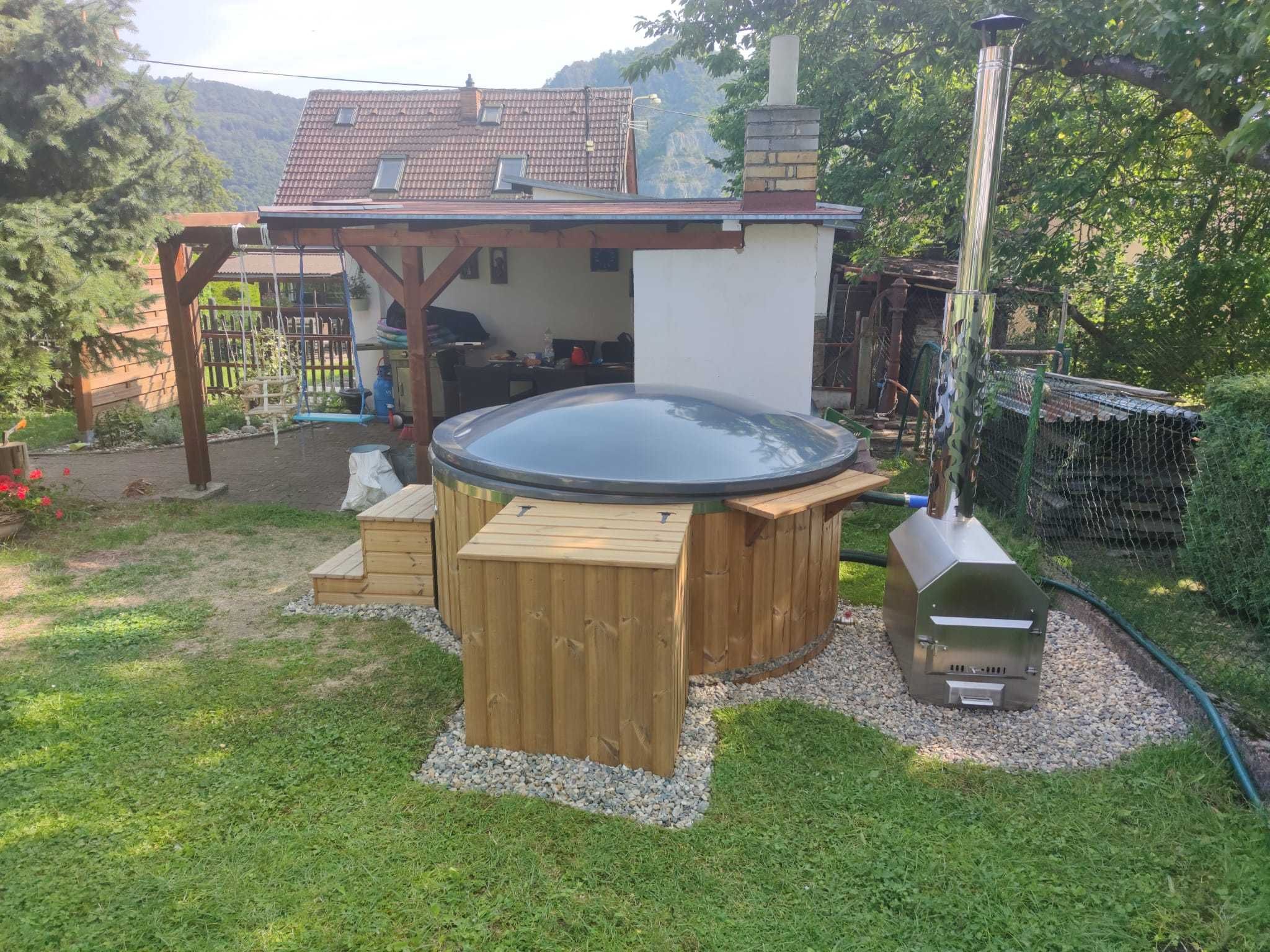 Balia Ogrodowa Hot Tub Wellness Gorąca Beczka Kąpielowa Balia Sauna