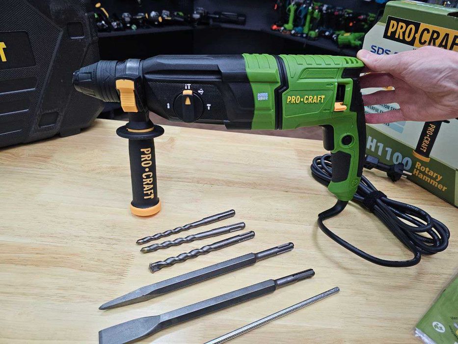 Перфоратор ProCraft 3,2Дж Антивібрац.система + Комплект Бурів Гарантія