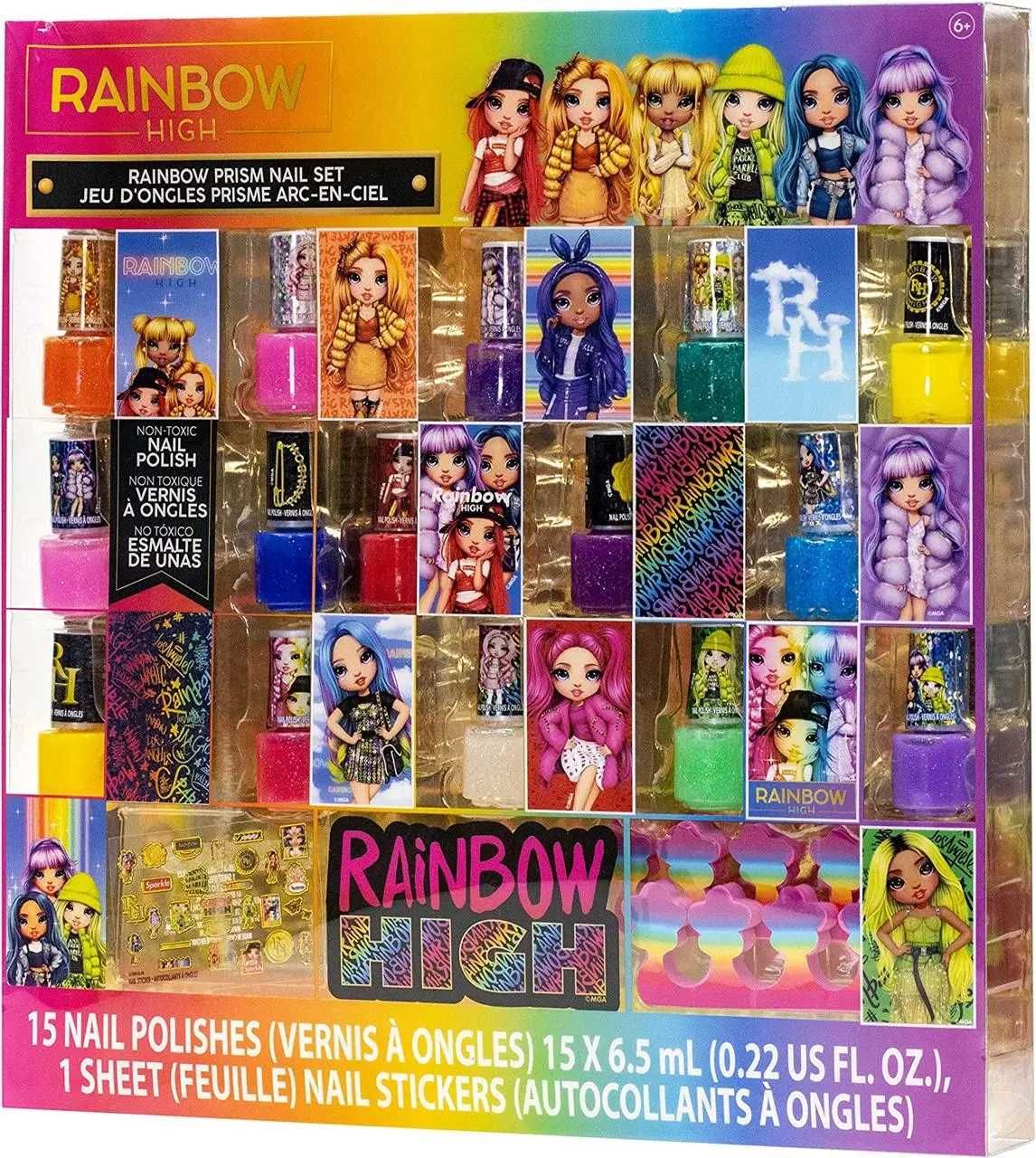 Набор лак для ногтей 15 штук для девочек Rainbow High Townley Girl