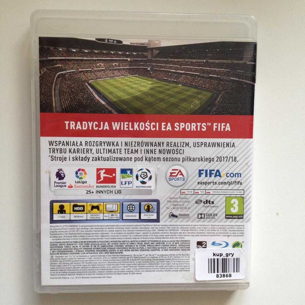 FIFA 18 PS3 PL Sklep W-wa Ursynów