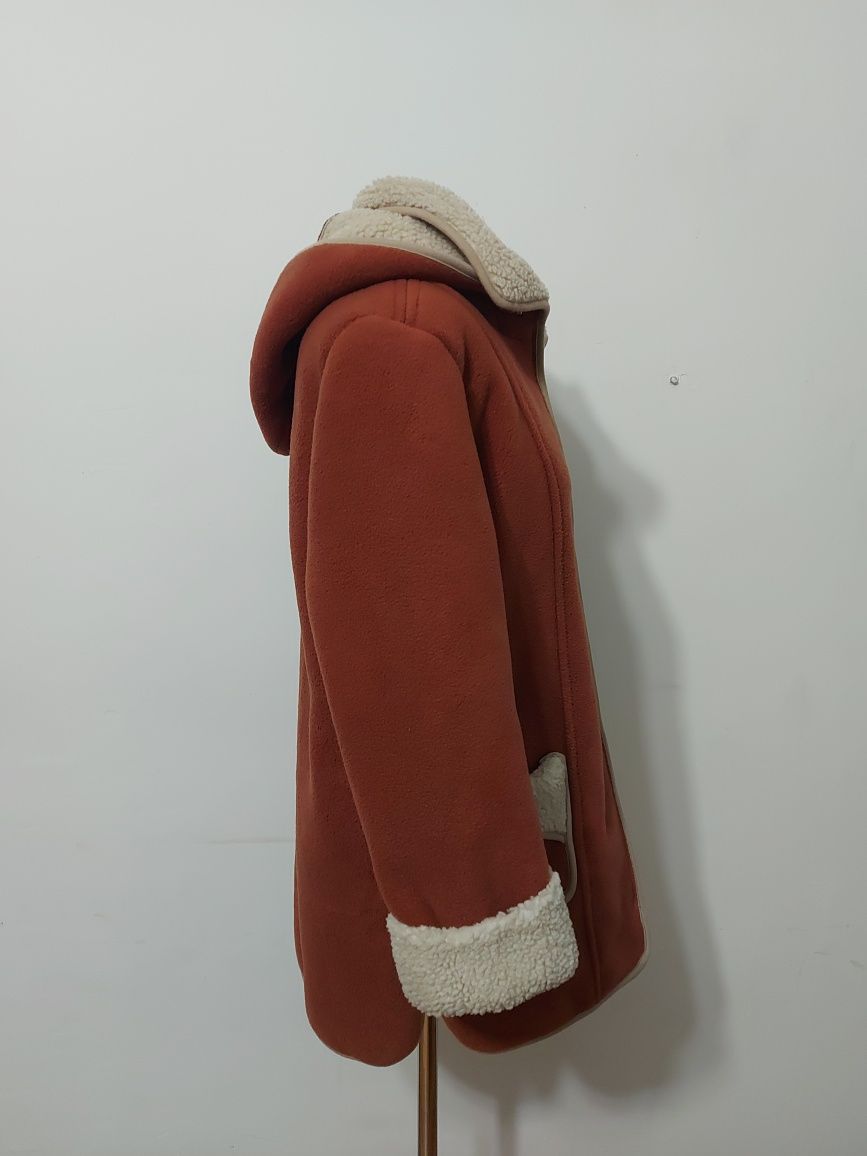 Ciepły kożuch retro Polar vintage z kapturem Primuss