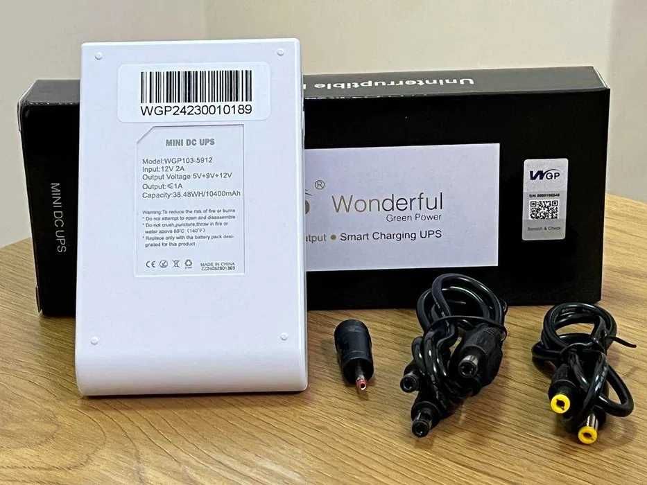 ДБЖ для роутерів WGP 103 UPS 5V 9V 12V 10400 mAh