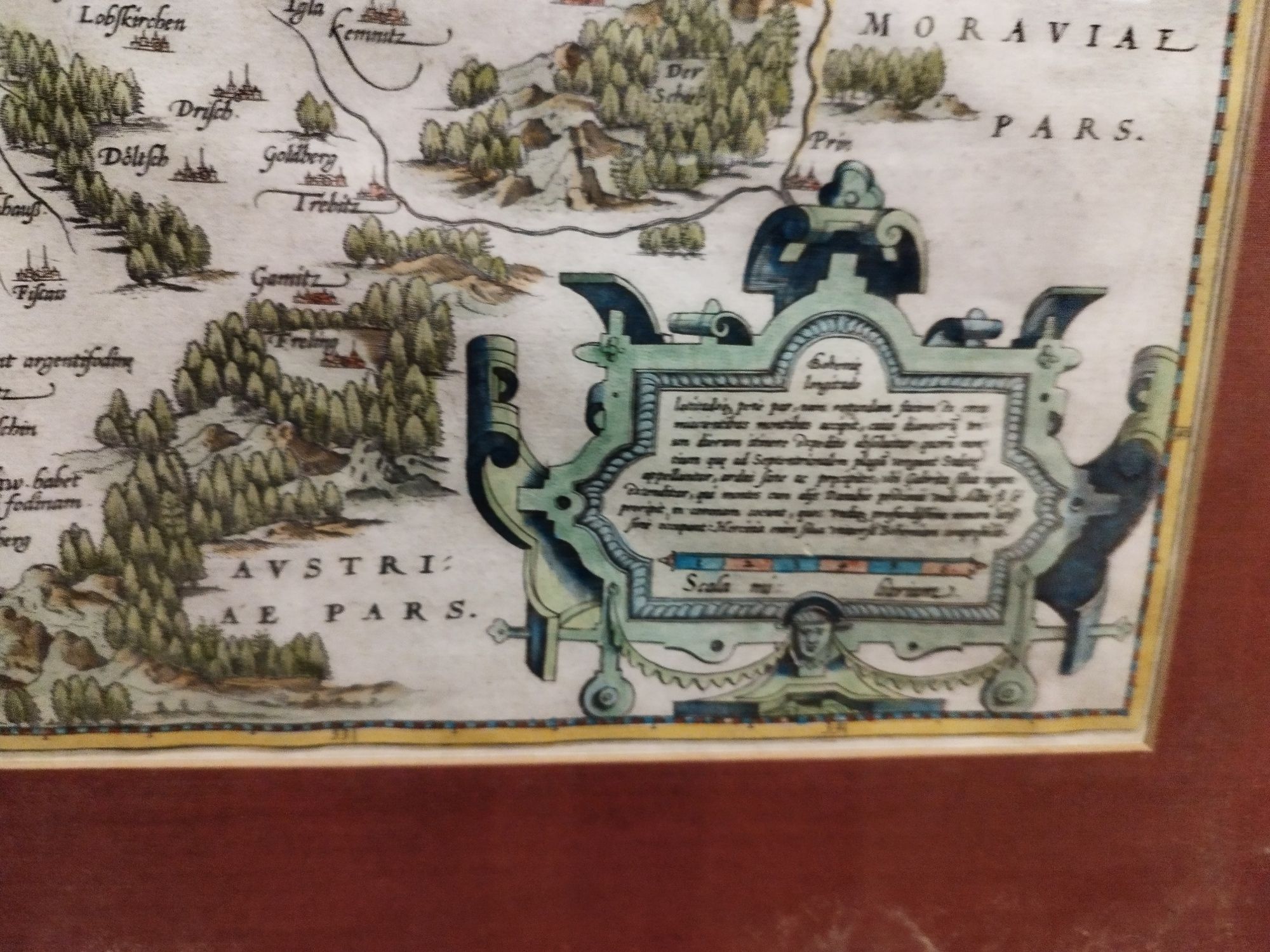 Stara mapa,  BOHEMIA (Czechy) miedzioryt około 1570r, ORYGINAŁ!!!