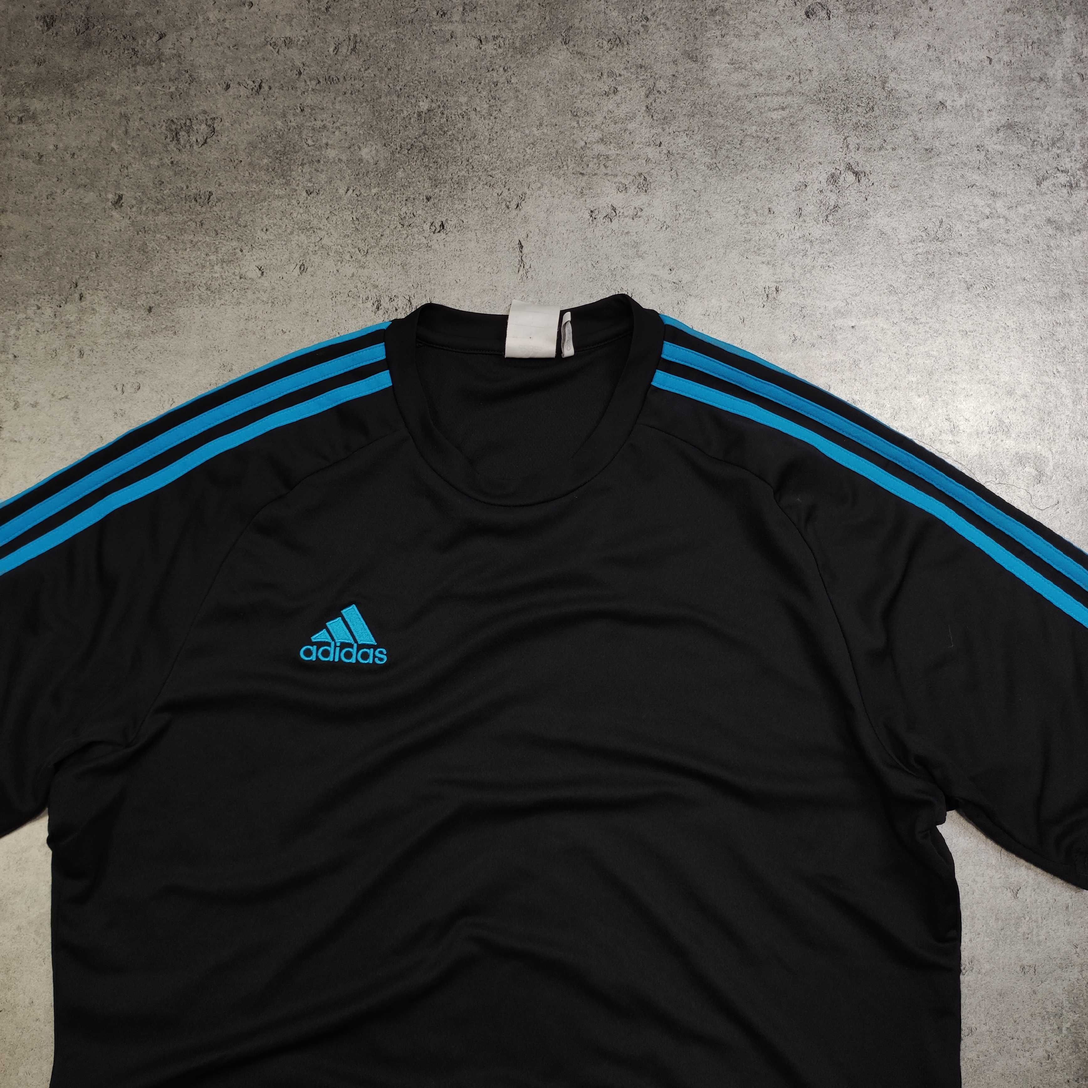 MĘSKA Koszulka Sportowa Trening ClimaCool Logo Czarna GYM Adidas