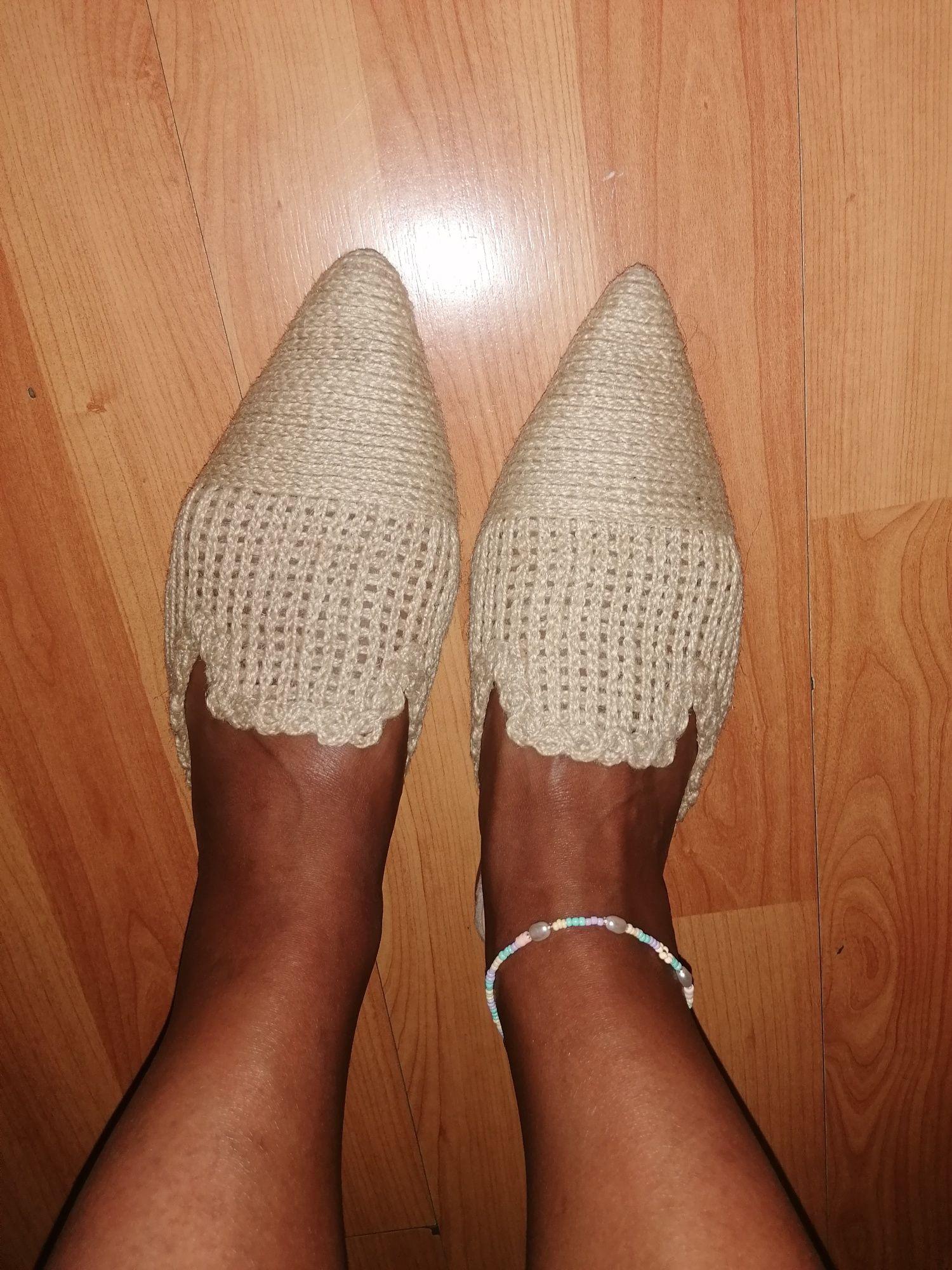 Mules em bico de corda