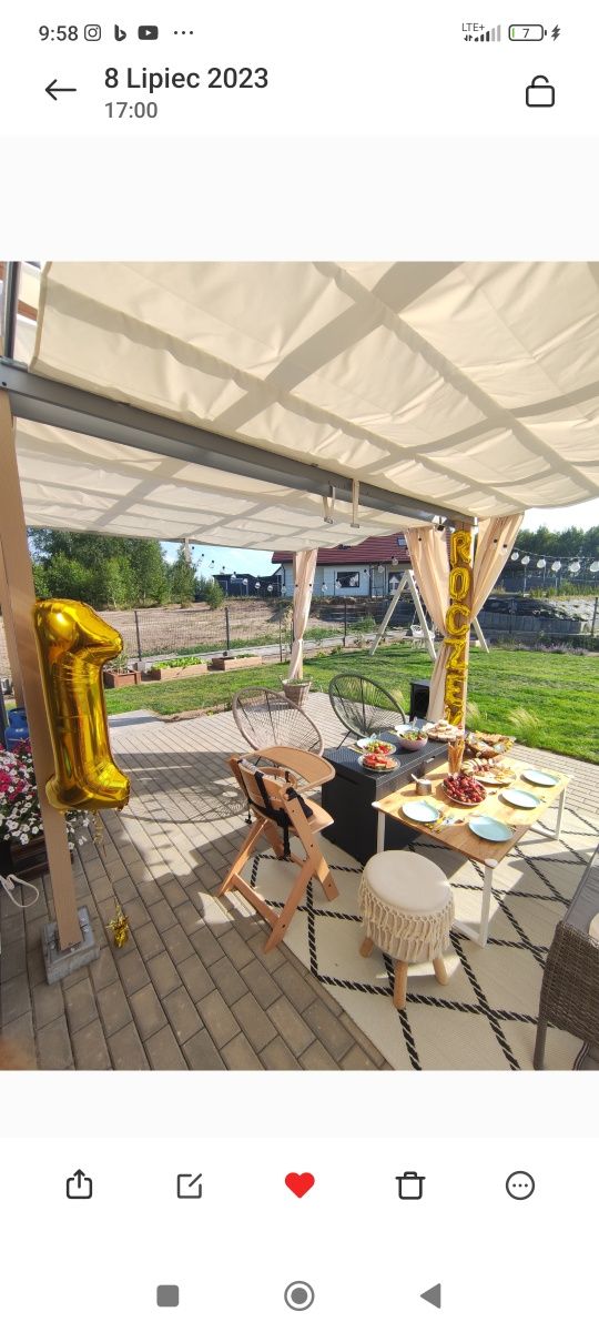 Pergola Omega Dach Wiata Altana 400x285x258 cm