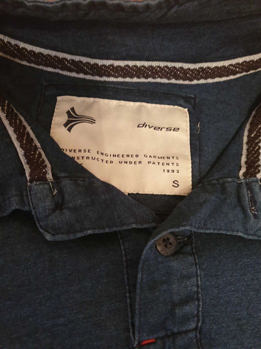 Niebieska koszulka polo S