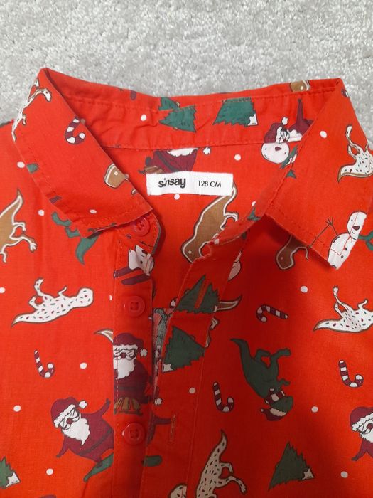 2szt. Koszule świąteczne bliźniaki Sinsay 122/128 + gratis