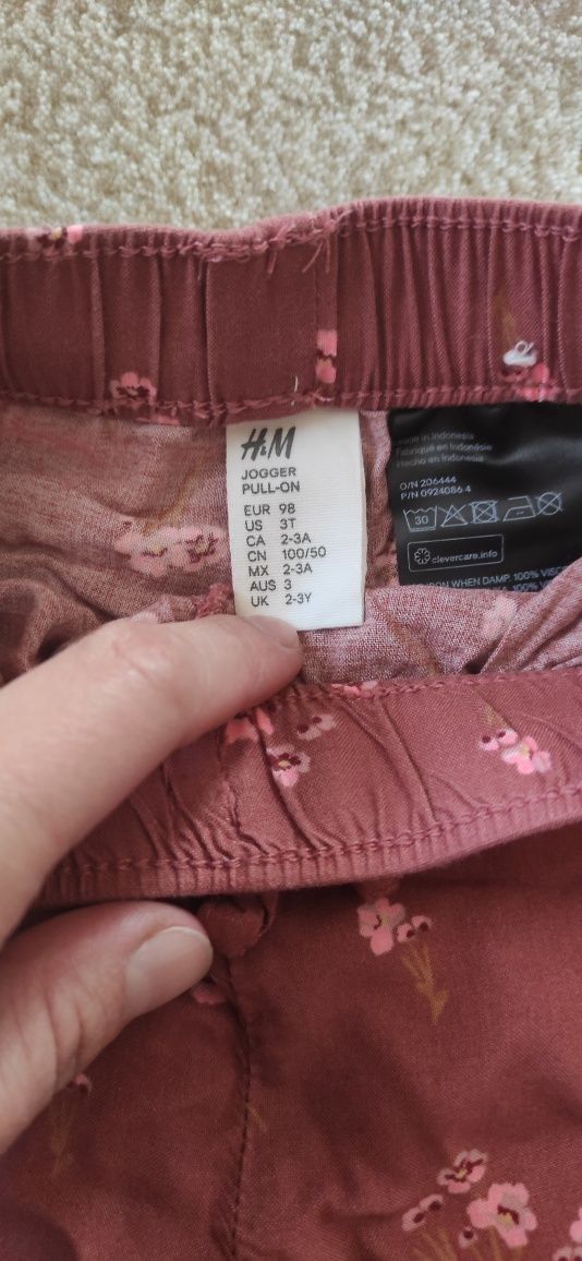 Spodnie dziewczęce H&M rozmiar 98. Stan idealny.