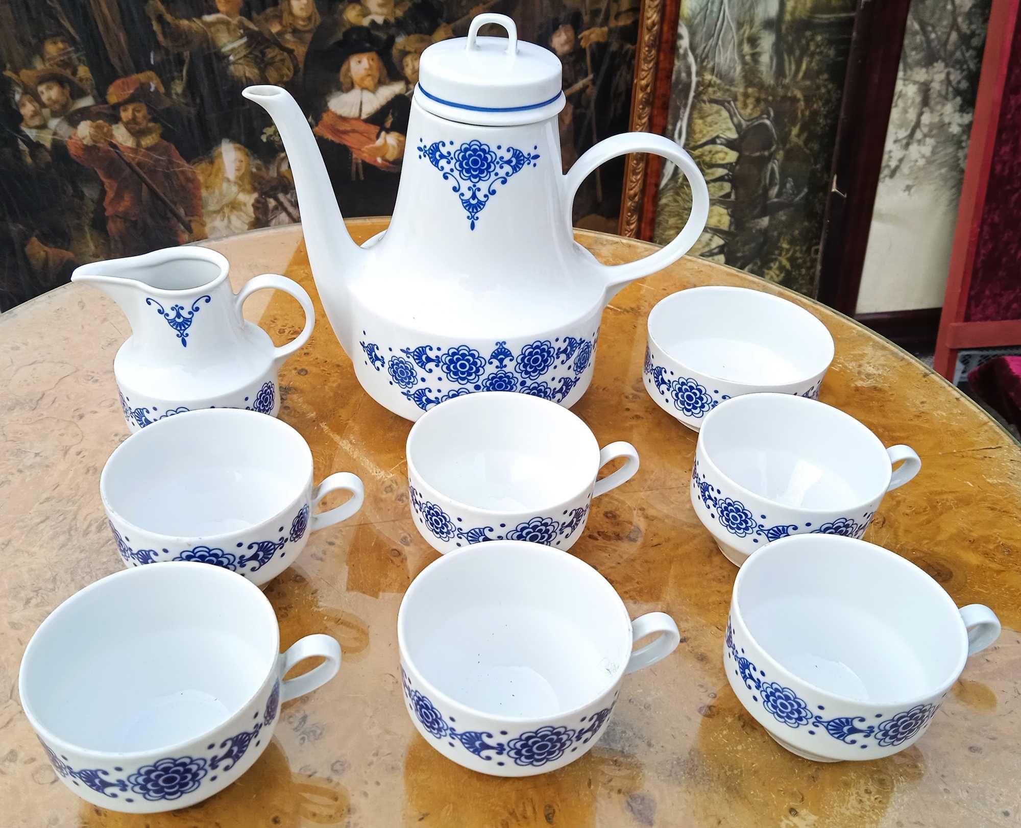 Porcelana Henneberg 1777 Echt Kobalt : piękny serwis
