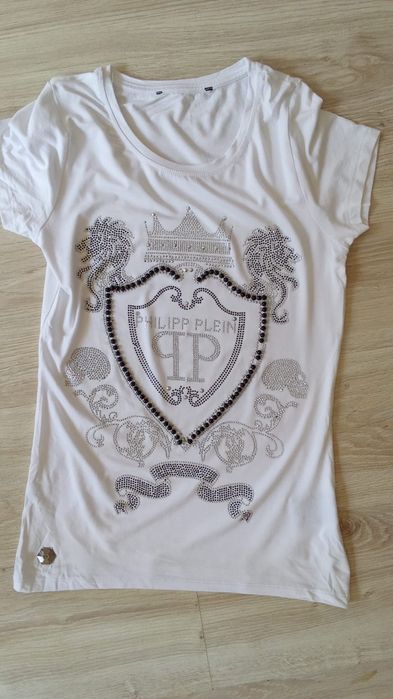 Philipp Plein oryginalna bluzka damska s cyrkonie