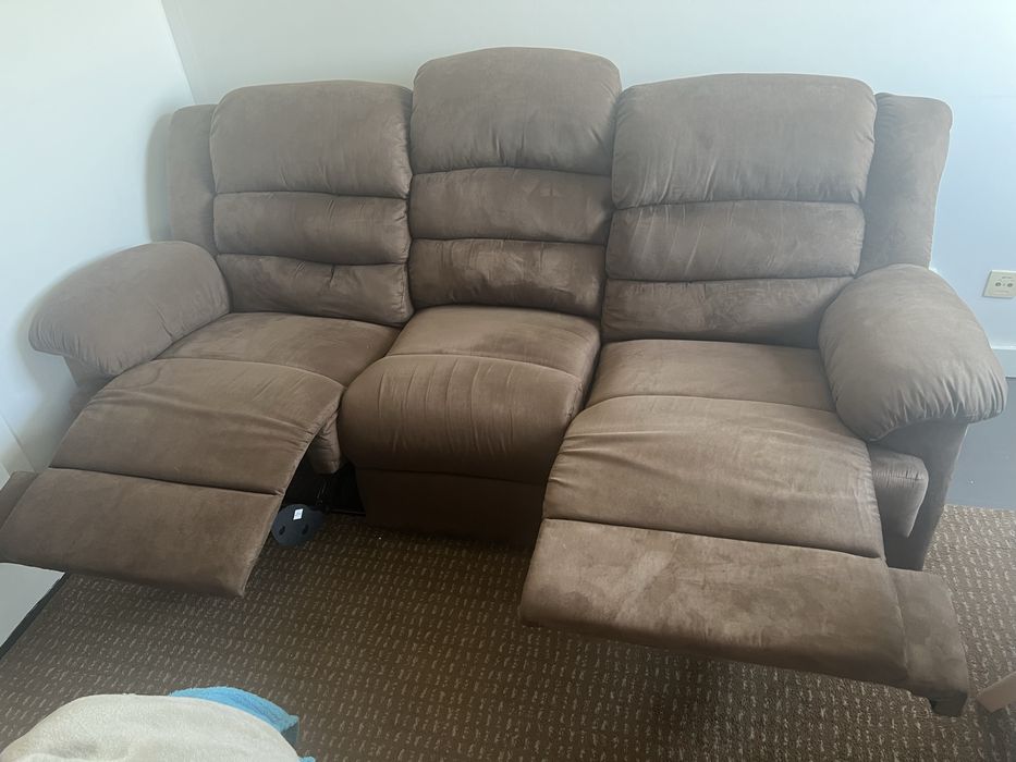 Sofa reclinavel castanho